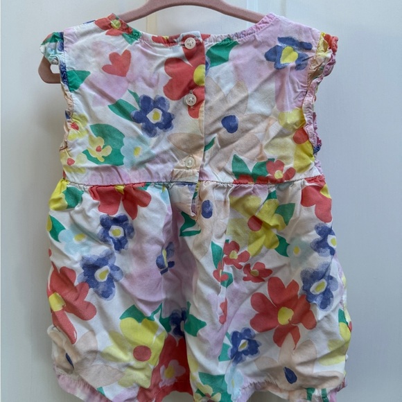 Carter's 4T Girls Multicolor Floral Short Sleeve Shirt Blouse Top - Picture 8 of 8